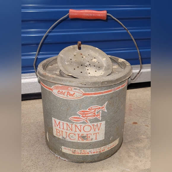 Other - Vintage '60s OLD PAL Minnow Bucket made of Galvanized Steel
